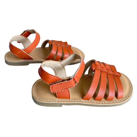 KIDERENCE Size 8 Toddler Girls Sandals Open Toe Shoes Straps Kids Brown - Picture 4 of 8